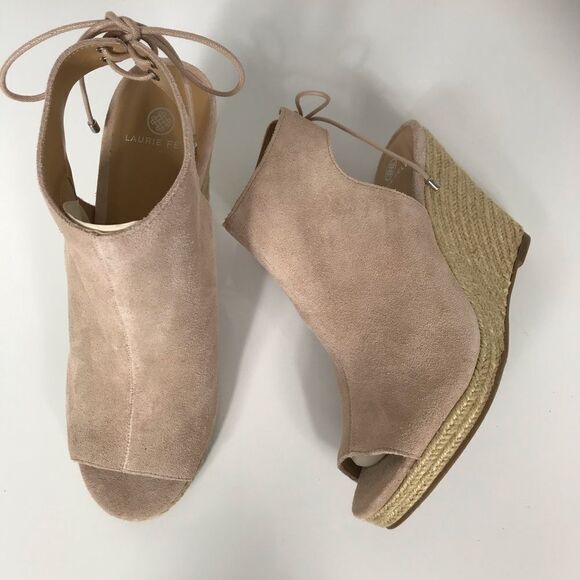Laurie Felt Suede Peep-Toe Wedge - Picture 4 of 8
